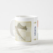 クロアチアの旗 + 地図のマグ コーヒーマグカップ (正面左)