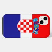 クロアチアの旗 iPhoneケース (裏面横)