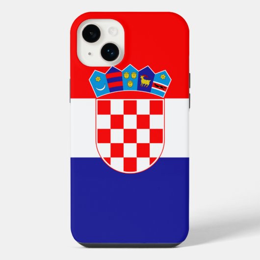 クロアチアの旗 iPhoneケース (裏面)