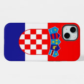 クロアチアの旗 iPhoneケース (裏面横)