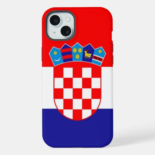 クロアチアの旗 iPhoneケース (裏面)