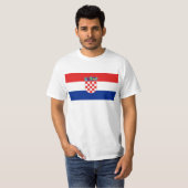 クロアチアの旗HR Hrvatska Tシャツ (正面フル)