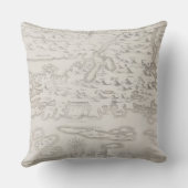 クロアチアの旧式な地図 クッション (裏面)