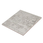 クロアチアの旧式な地図 タイル (側面)