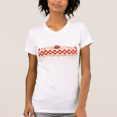 クロアチアの民族柄がおしゃれな女性用Tシャツ Tシャツ (正面)