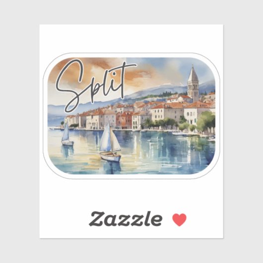 クロアチアの水の色を分割 シール (シート)