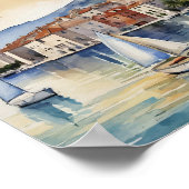 クロアチアの水の色を分割 ポスター (角)