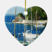 クロアチアの港 セラミックオーナメント (裏面)