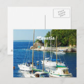 クロアチアの港 ポストカード (正面/裏面)