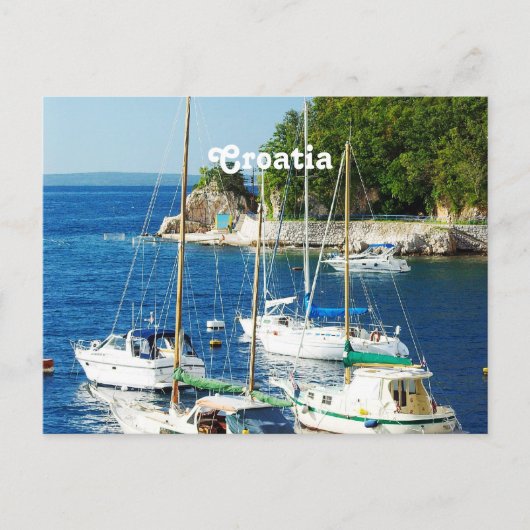 クロアチアの港 ポストカード (正面)