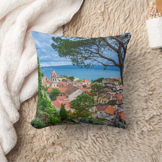 クロアチアの町オミス クッション (ブランケット)