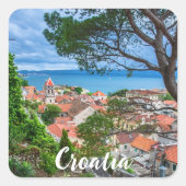 クロアチアの町オミス スクエアシール (正面)