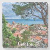 クロアチアの町オミス ストーンコースター (正面)