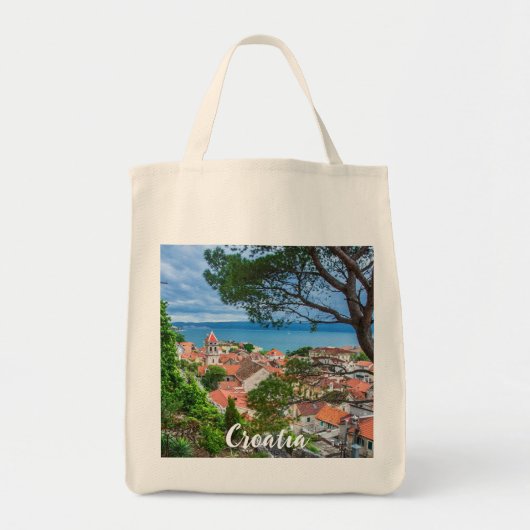 クロアチアの町オミス トートバッグ (正面)