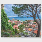クロアチアの町オミス ラッピングペーパー (フラット)