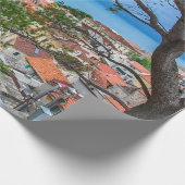 クロアチアの町オミス ラッピングペーパー (角)