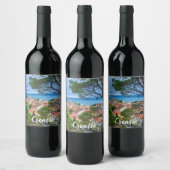 クロアチアの町オミス ワインラベル (ボトル)