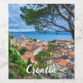 クロアチアの町オミス ワインラベル (シングルラベル)