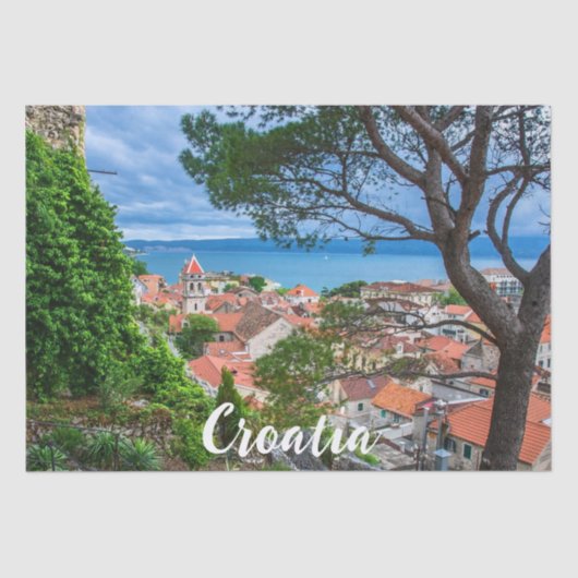 クロアチアの町オミス。 薄葉紙 (正面)