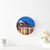 クロアチアの町シベニック ラウンド壁時計 (ホーム)