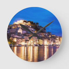 クロアチアの町シベニック ラウンド壁時計