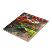 クロアチアの紅葉を通る太陽 タイル (側面)