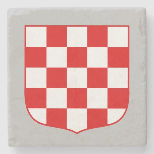 クロアチアの紋章の腕 ストーンコースター (正面)