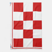 クロアチアの紋章付き外衣 キッチンタオル (縦)