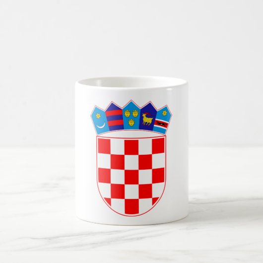 クロアチアの紋章付き外衣 コーヒーマグカップ (中央)