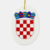 クロアチアの紋章付き外衣 セラミックオーナメント (正面)