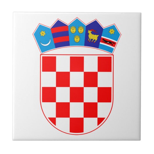 クロアチアの紋章付き外衣 タイル (正面)