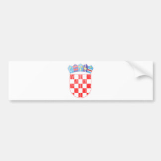クロアチアの紋章付き外衣 バンパーステッカー