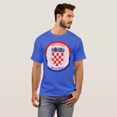 クロアチアの紋章 サークル型 Tシャツ (正面フル)