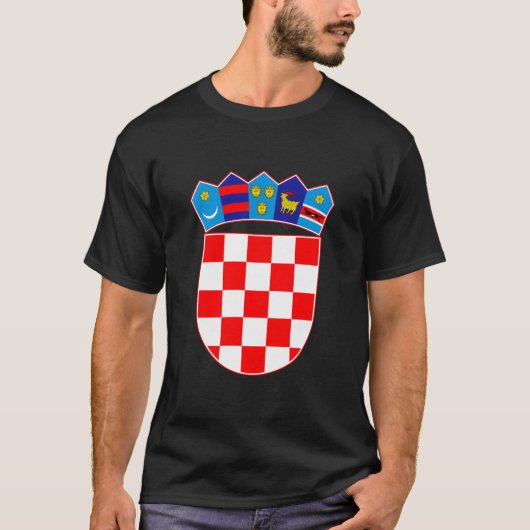 クロアチアの紋章Tシャツ | クロアチアの伝統 Tシャツ (正面)