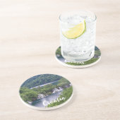 クロアチアの緑の森と滝の滝 コースター (側面)