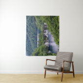 クロアチアの緑の森と滝の滝 タペストリー (インサイチュ)