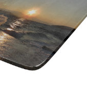 クロアチアの美しい夕日の防波堤 カッティングボード (角)