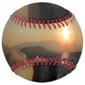 クロアチアの美しい夕日の防波堤 ソフトボール (正面)