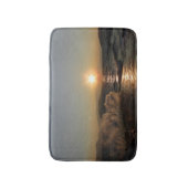 クロアチアの美しい夕日の防波堤 バスマット (正面縦)