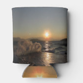 クロアチアの美しい夕日の防波堤 缶クーラー (裏面)