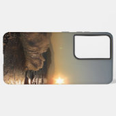 クロアチアの美しい夕日の防波堤 SAMSUNG GALAXYケース (左側面)