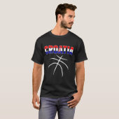 クロアチアの野球ファンジャージ - クロアチアの旗 スポーツ Tシャツ (正面フル)