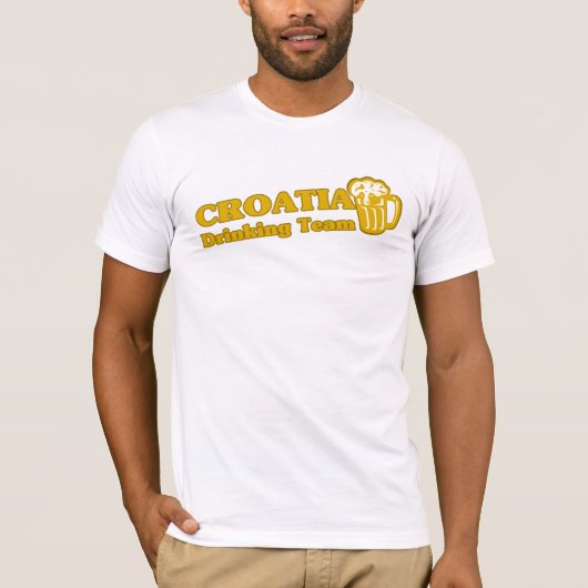 クロアチアの飲酒チーム Tシャツ (正面)