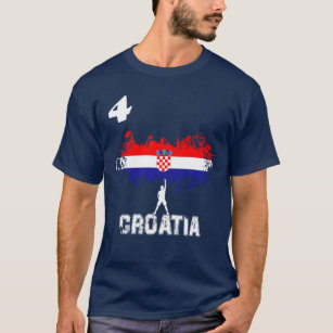 クロアチアのTシャツのサッカージャージーのワールドカップ2018の旗 Tシャツ