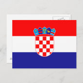 クロアチアはがき国旗 ポストカード (正面/裏面)