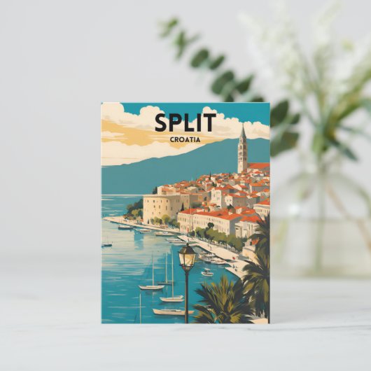 クロアチアを分割 ポストカード (スタンド正面)