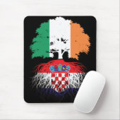 クロアチアアイリッシュアイルランドツリールーツ国旗 マウスパッド (マウス)