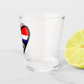クロアチアカントリーコード国旗ハートHrvatska ショットグラス (右)