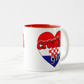 クロアチアガール2トーンコーヒーマグ ツートーンマグカップ (正面右)