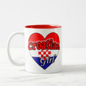 クロアチアガール2トーンコーヒーマグ ツートーンマグカップ (左)